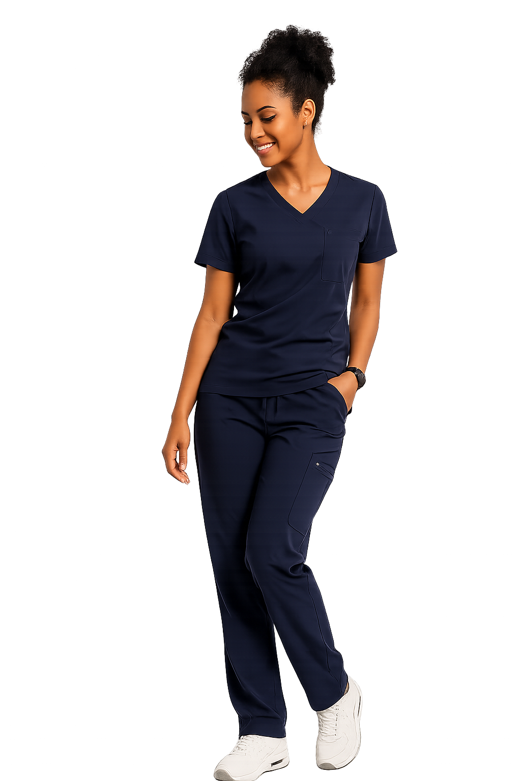 Revolution Women's Mock Wrap Scrub Top